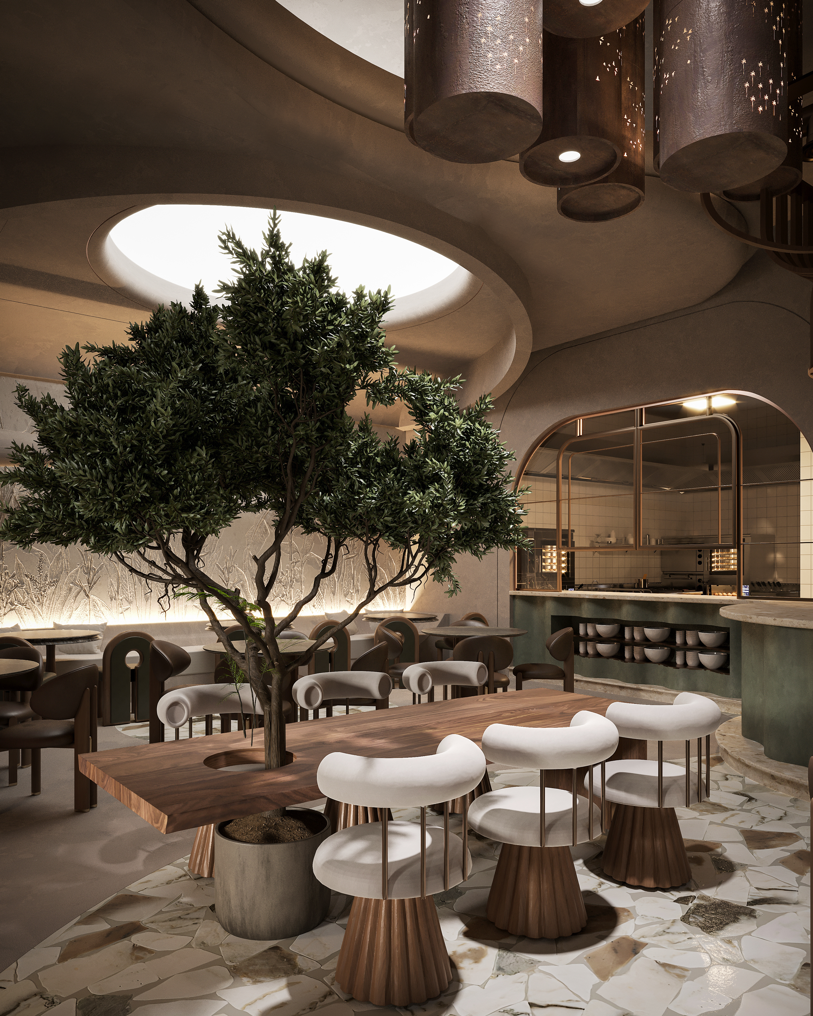 uplift有提升、振奋等意思，结合RESTAURANT（餐厅），这里可将UPLIFT RESTAURANT翻译为活力餐厅  丨沙特阿拉伯利雅得-6