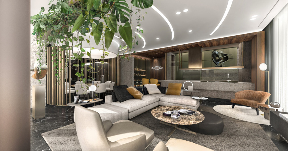 意大利MAURO设计公司 | 北京通州大都会·万科滨江豪宅样板房设计方案+效果图+施工图+物料书+实景照片丨-2