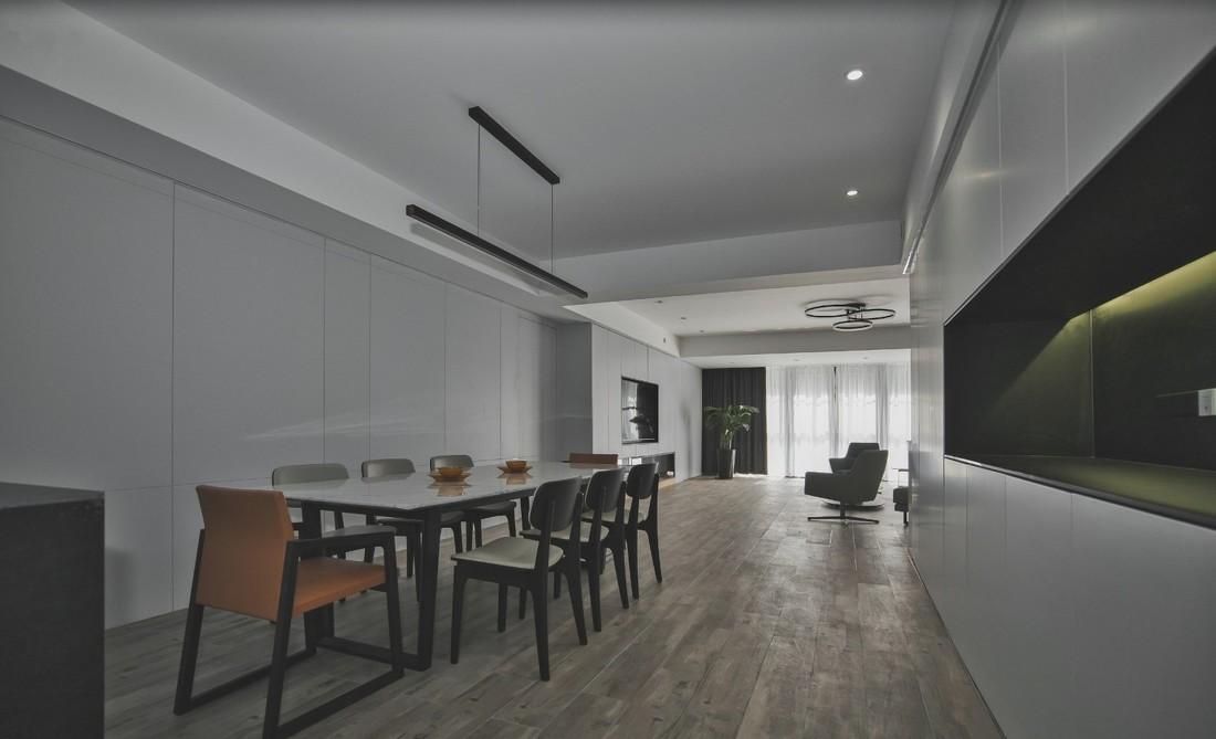 245㎡现代简约大平层,藏蓝美式卫浴柜成焦点-15