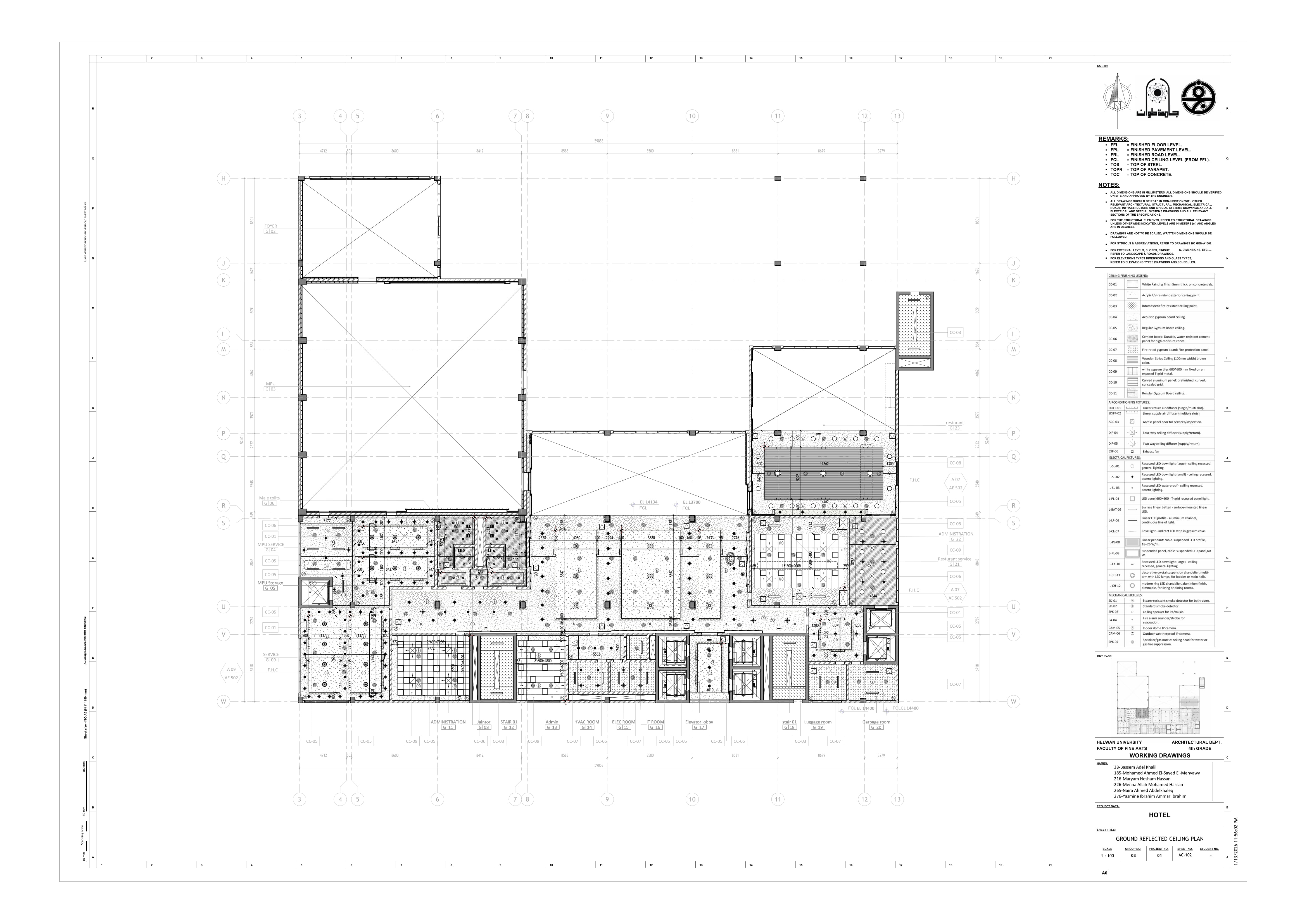 Blue Hotel | 3-Star Hotel Working Drawings-55