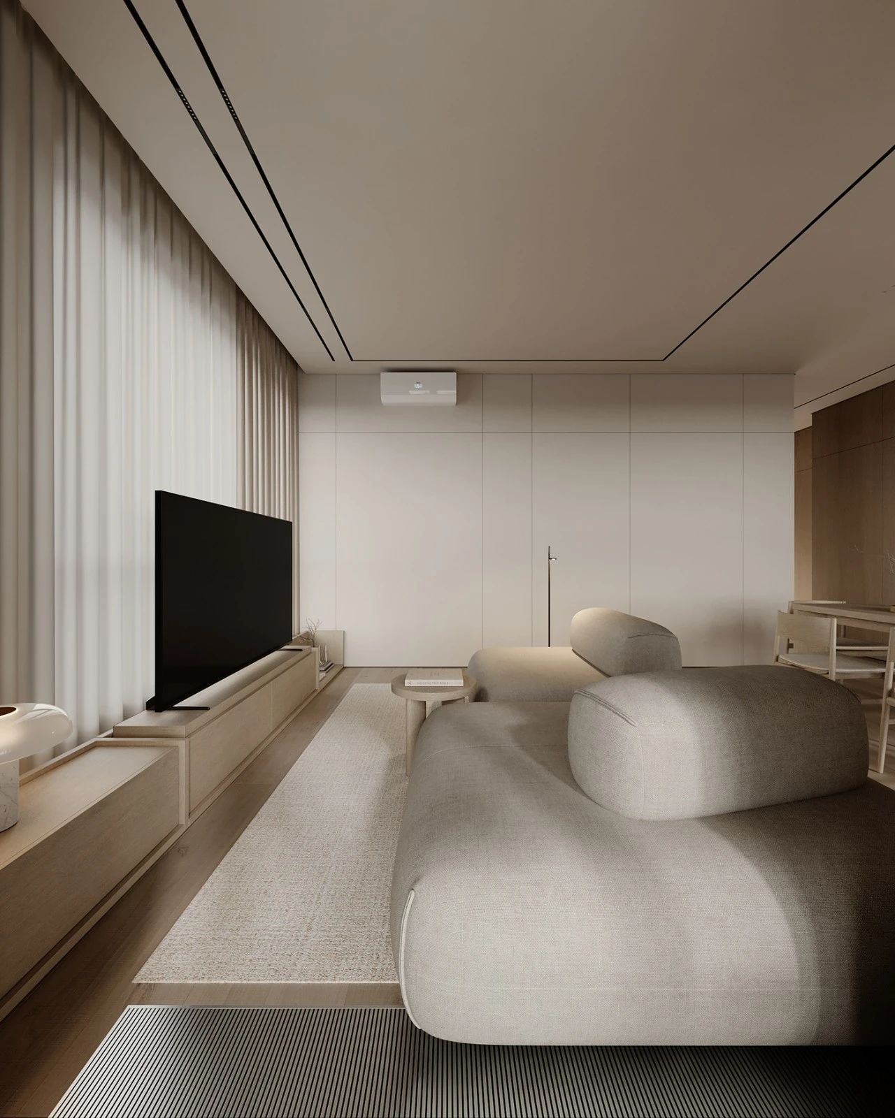 76㎡原木系奶油风极简空间设计丨哈萨克斯坦阿拉木图丨Ursa Studio-7