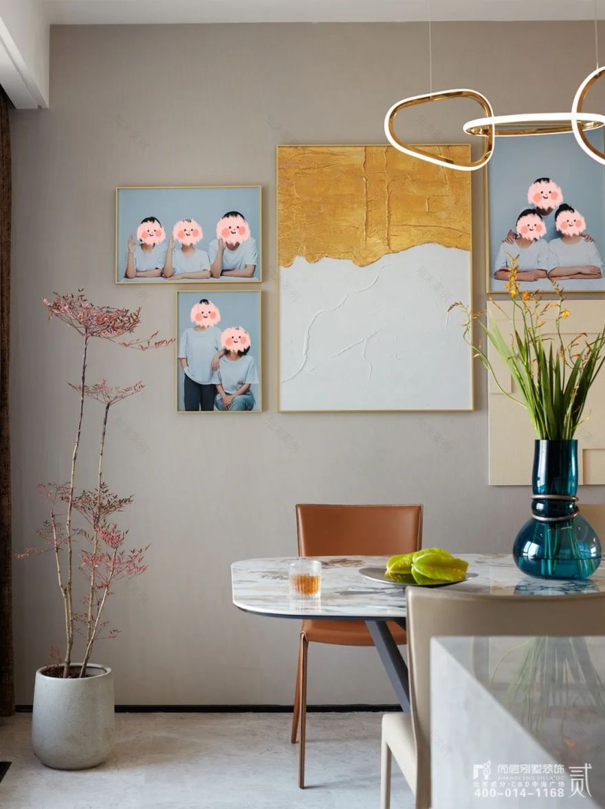 金茂府 x 尚层作品 | 208㎡软装设计,材质与色彩的灵魂碰撞,还原生活质感!-17