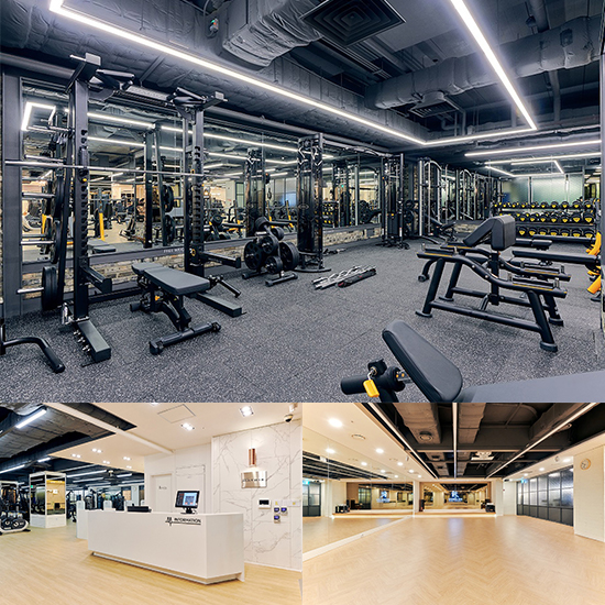 210 平运动中心极简白色氛围设计-1