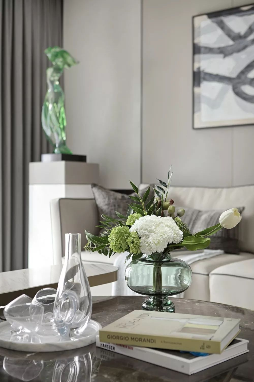 华墨国际设计 | 广州万达城 120㎡样板房,绿色春风拂心弦-18