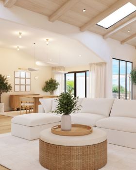 Soft Geometry House — Living, Dining & Kitchen