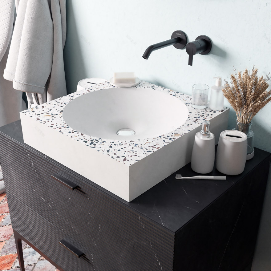 Concrete washbasin Jonny(乔尼混凝土洗手盆)-8