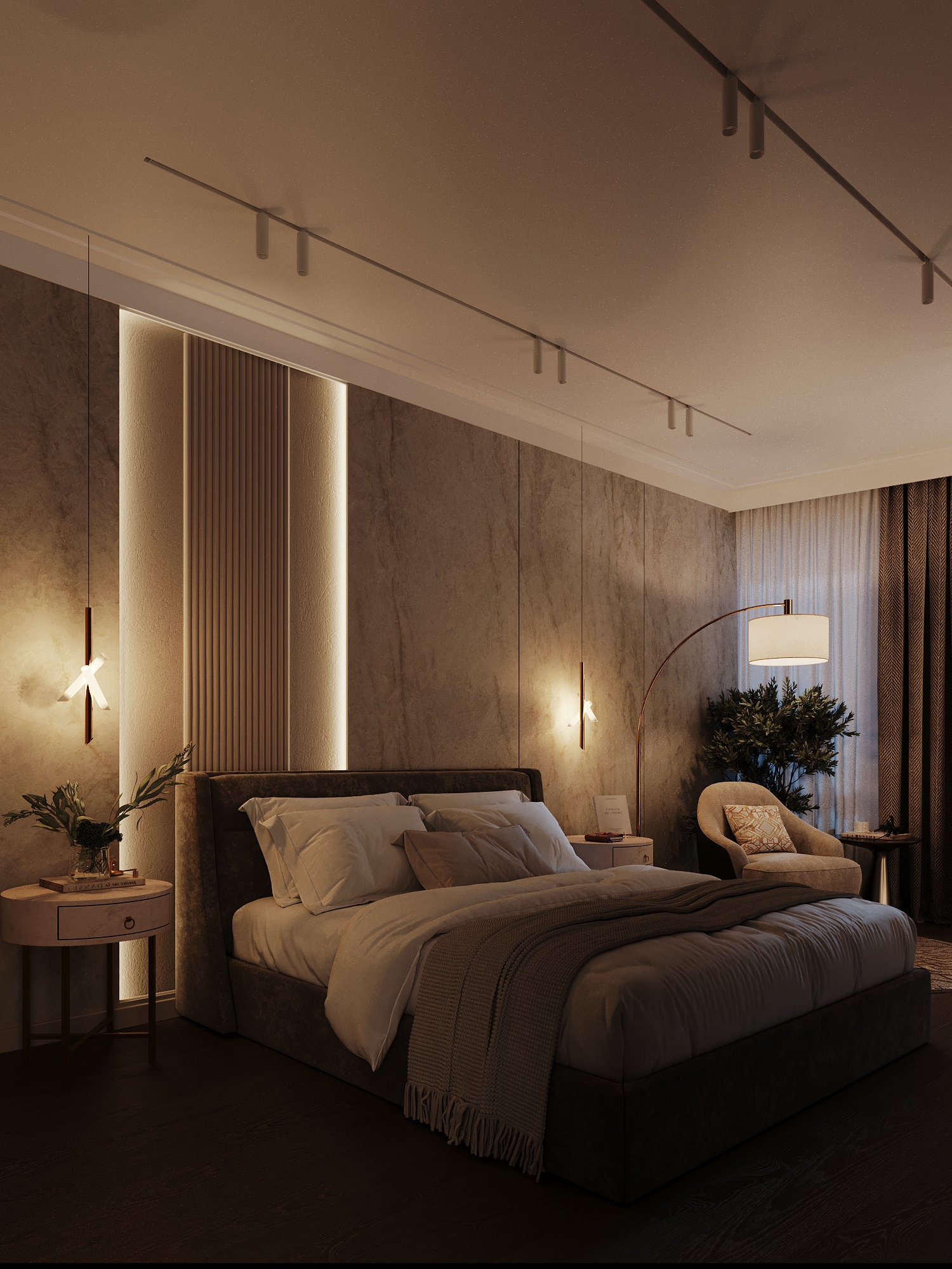 Мастер-спальня ЖК "Крылья"-3