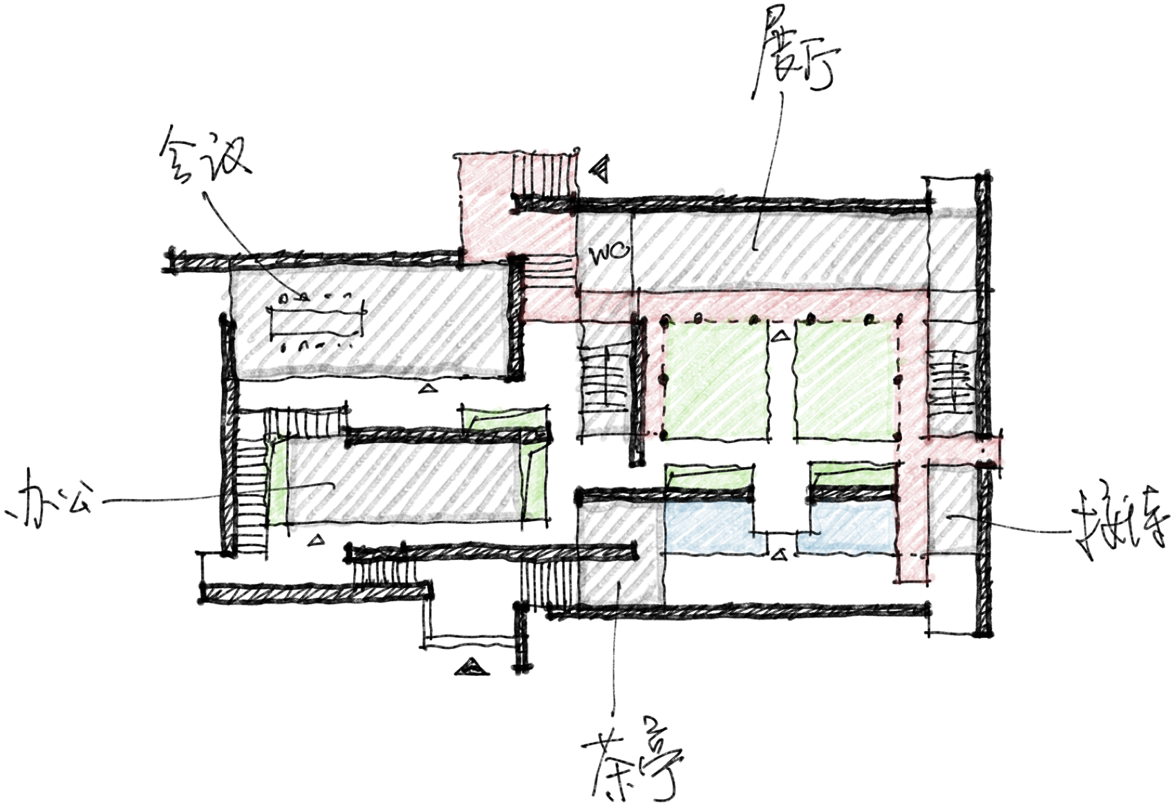 东方山佛教协会改造设计丨中国黄石丨反几建筑-20