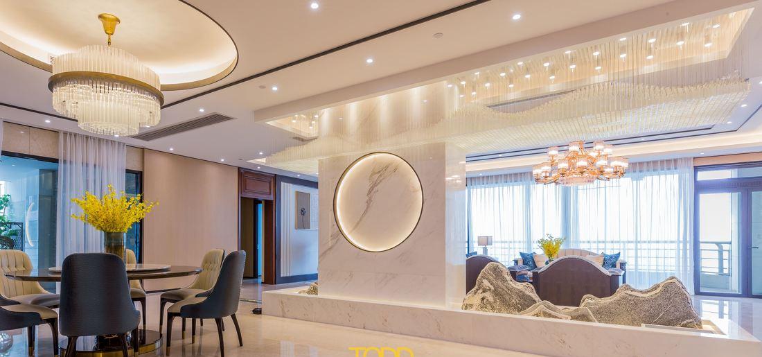 珠江江畔大平层“空”主题设计,尽显新中式儒雅大气-5