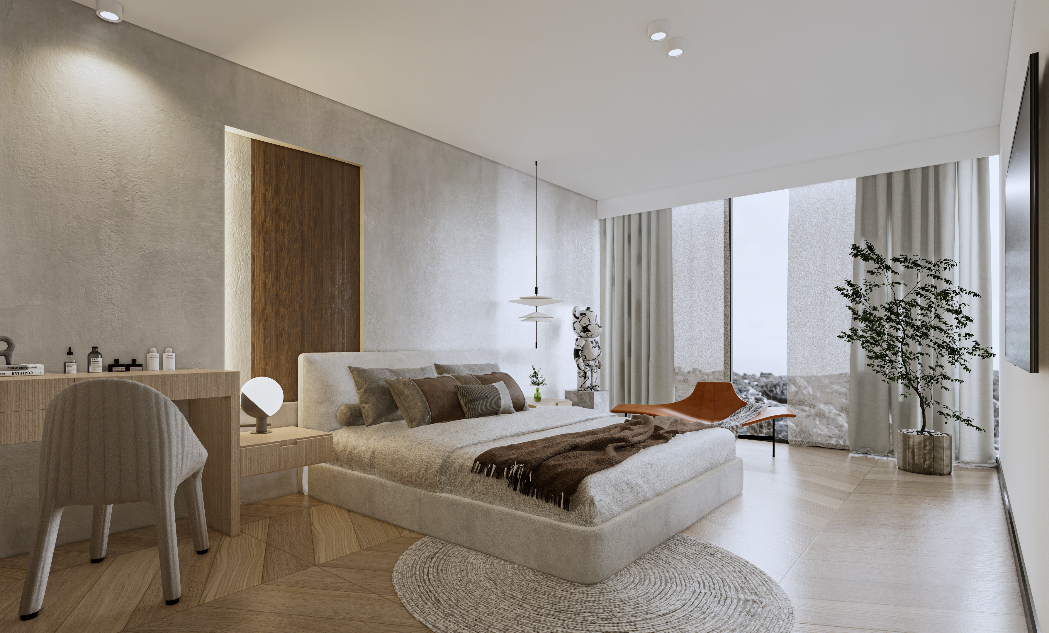 日式风80平家庭loft效果设计-16