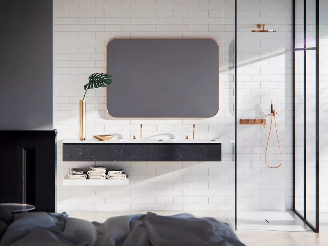 双人洗漱台设计,打造高品质卫浴空间-56