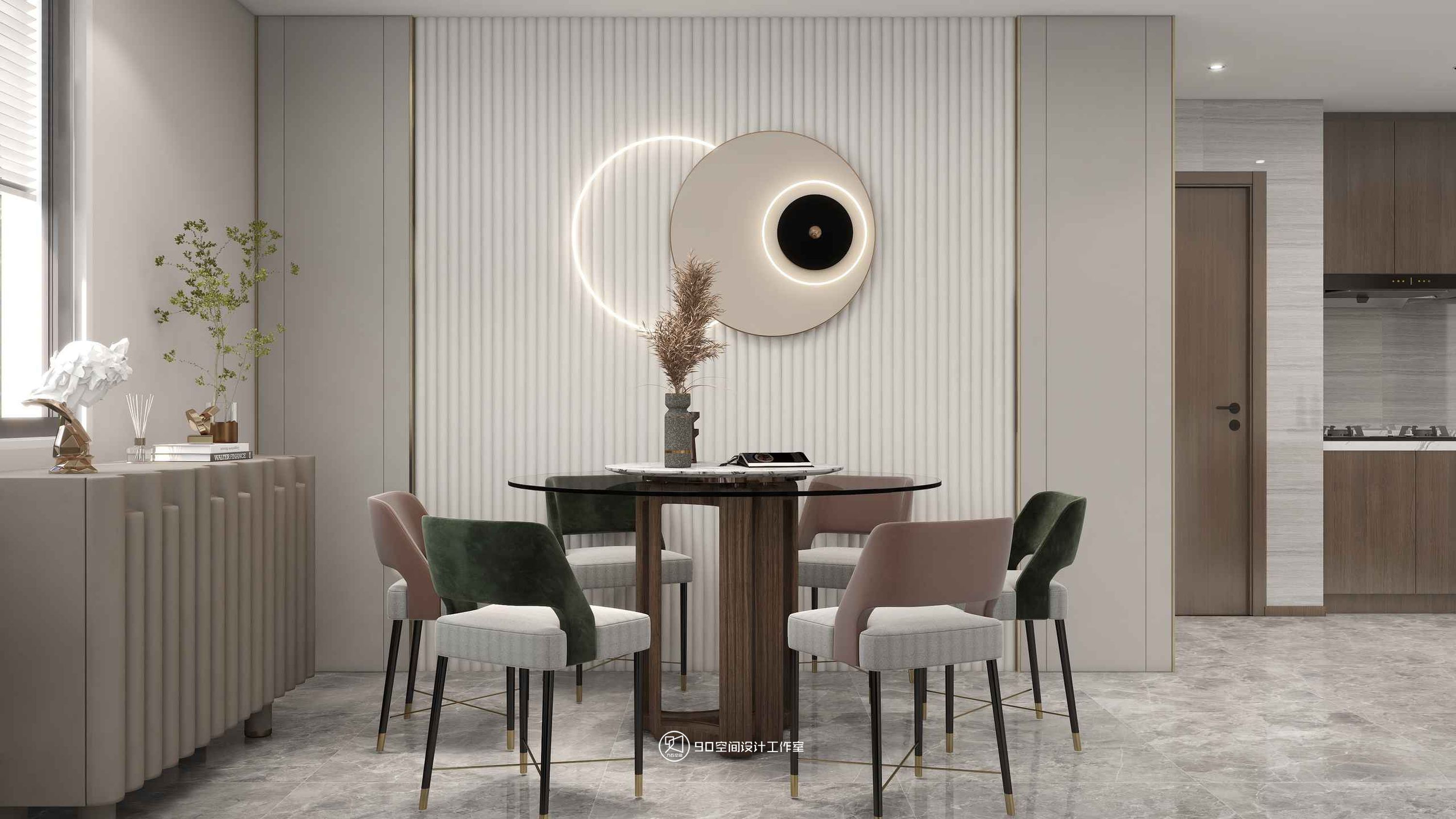 理想 · 185 平方现代奶油色调空间设计-15