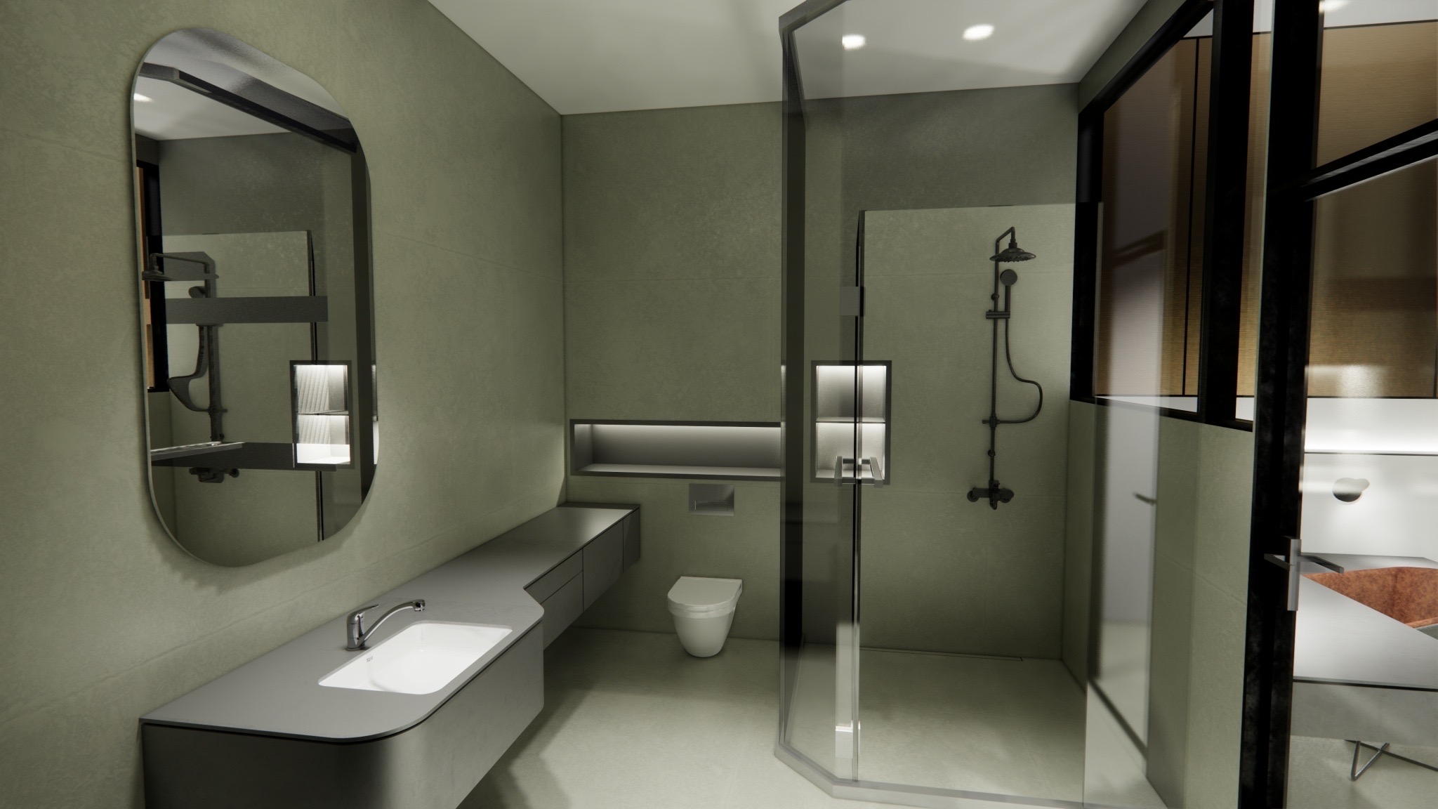 Villa獨棟客房浴廁設計與渲染-2