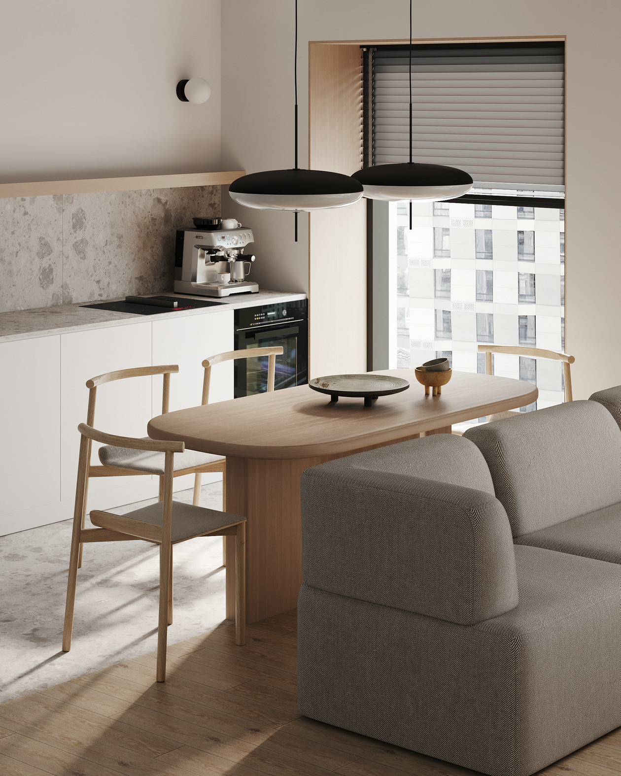 原木+高级灰 打造出超有氛围感的居住空间-0