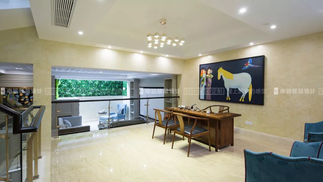 【申远软装百套实景案例】海域观园 380㎡ 法式-9