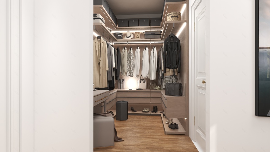 豪华室内卧室和更衣室-8