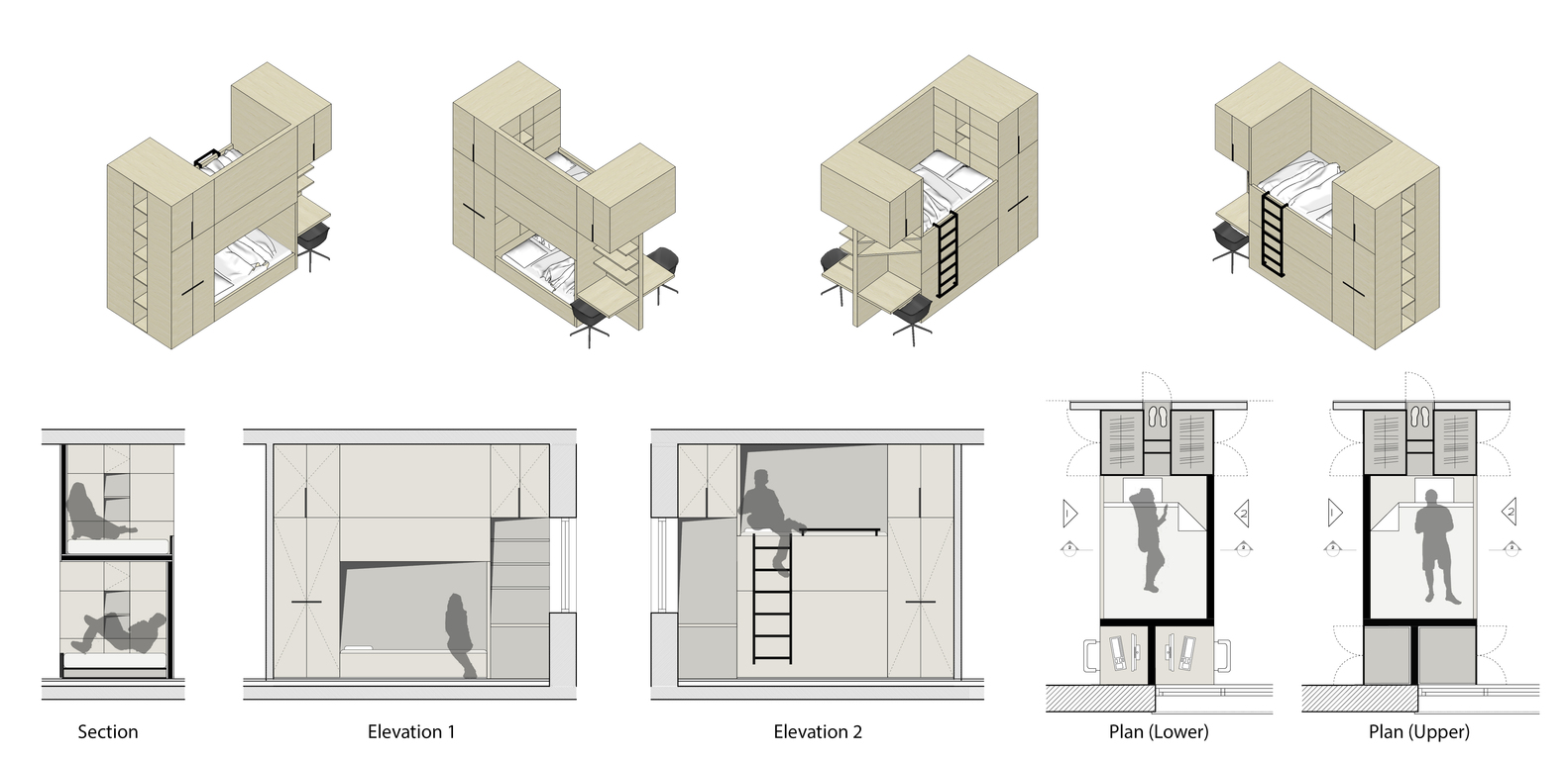 特拉维夫 93 平米狭长公寓,简约实用空间利用-50