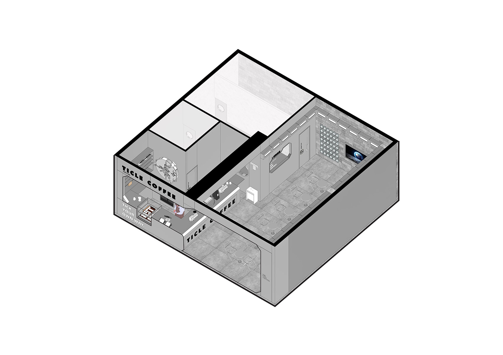 Ticle Coffee系列店设计丨中国沈阳丨大观建筑设计-135