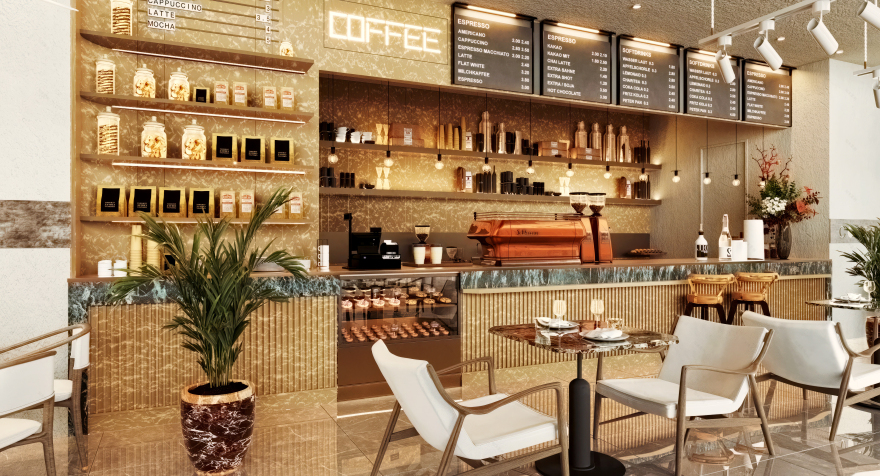 咖啡店铺室内场景售卖-9