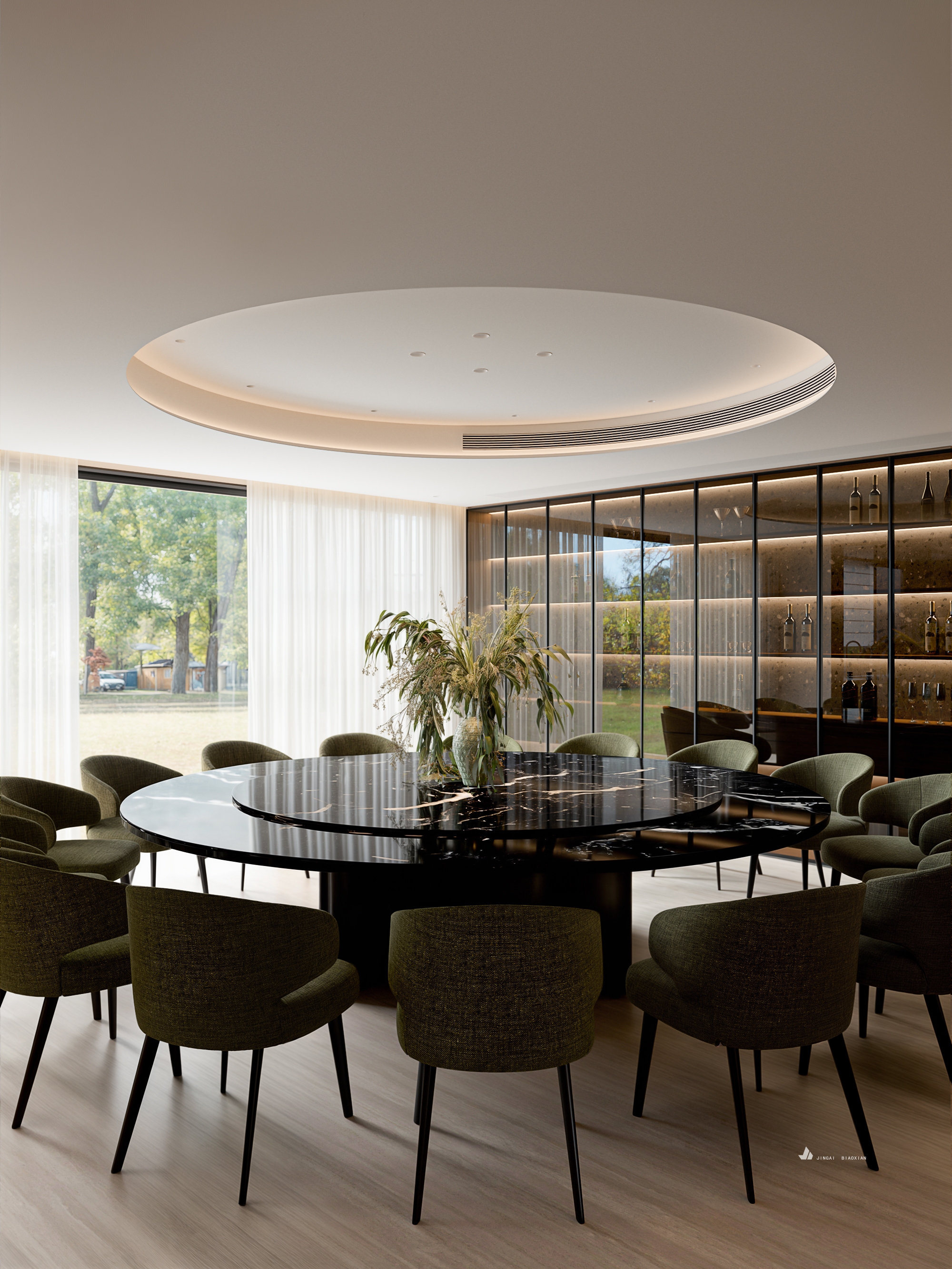 现代意式挑空别墅-11