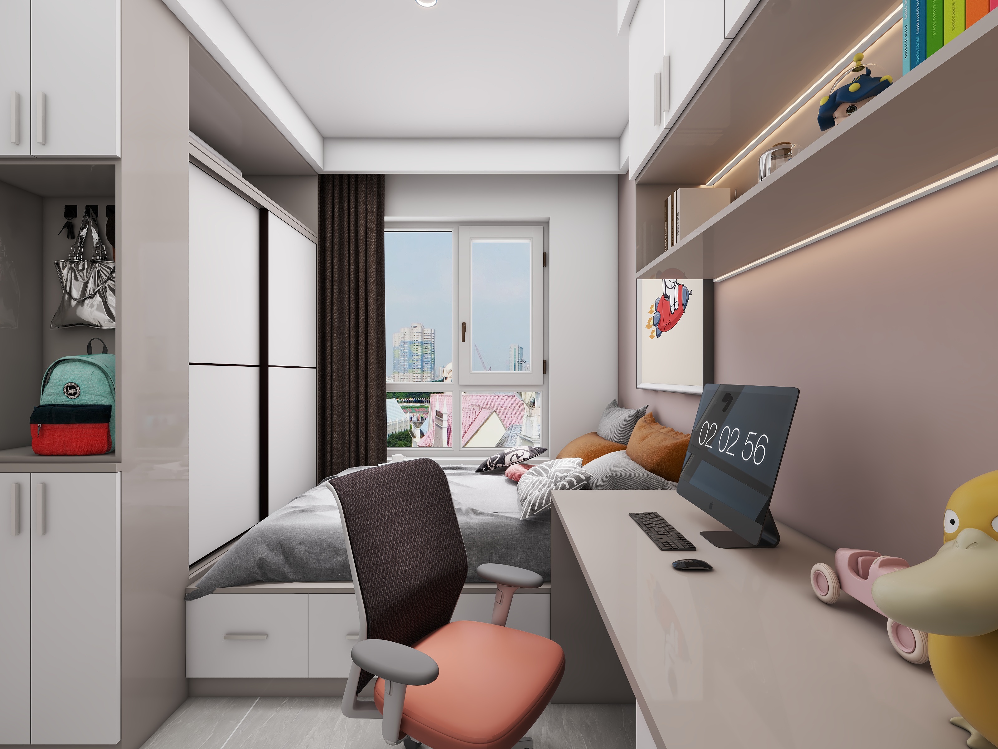 陕西安康万达one（119平方现代简约四居室）-42