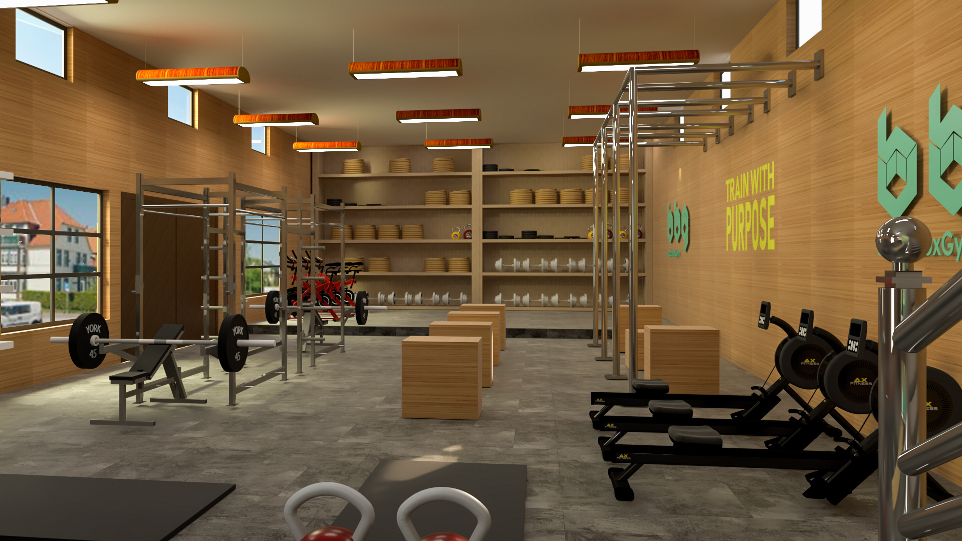 gym interior+outdoor design South Africa-4