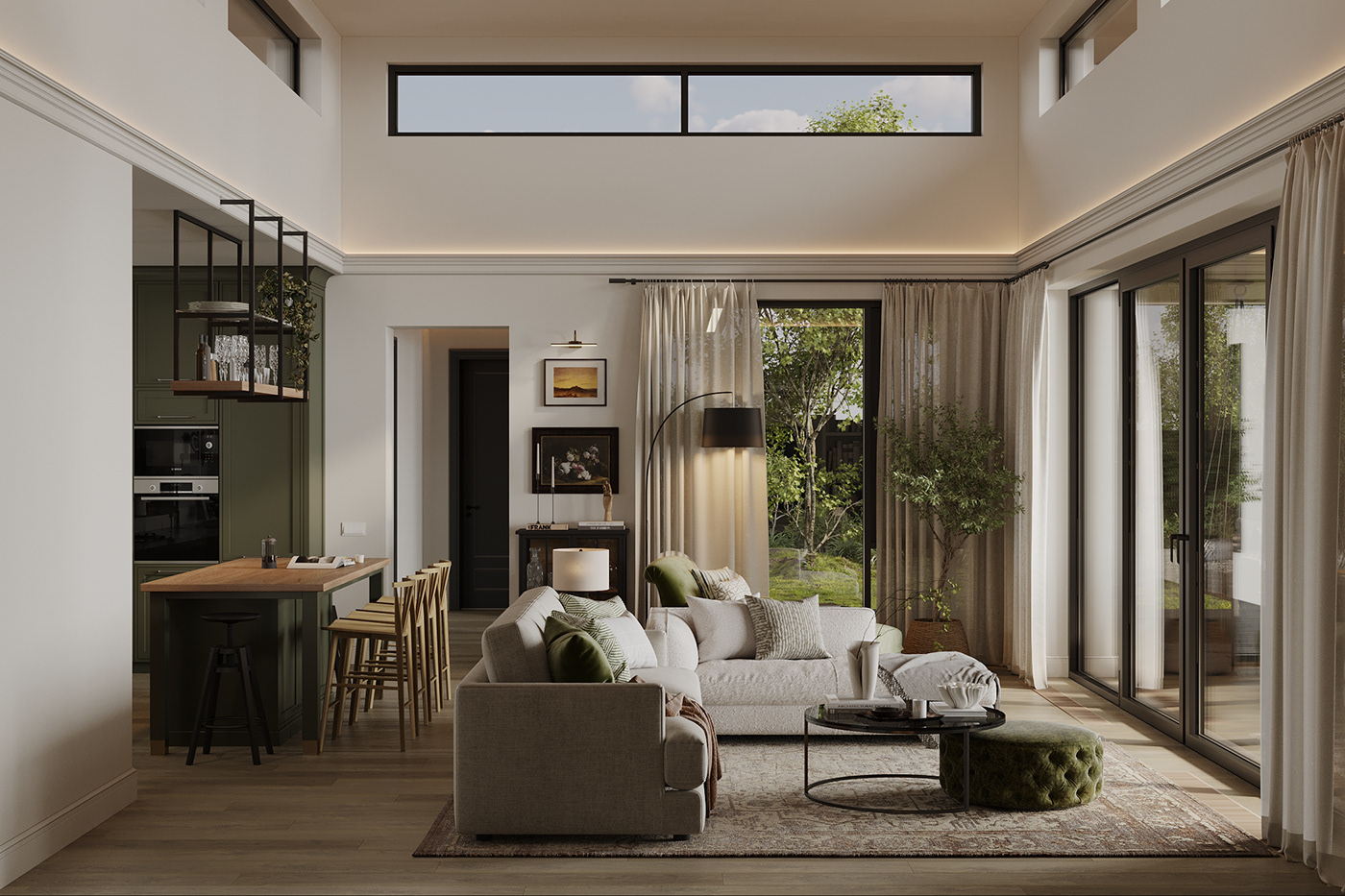 复古绿高级轻奢空间！-2