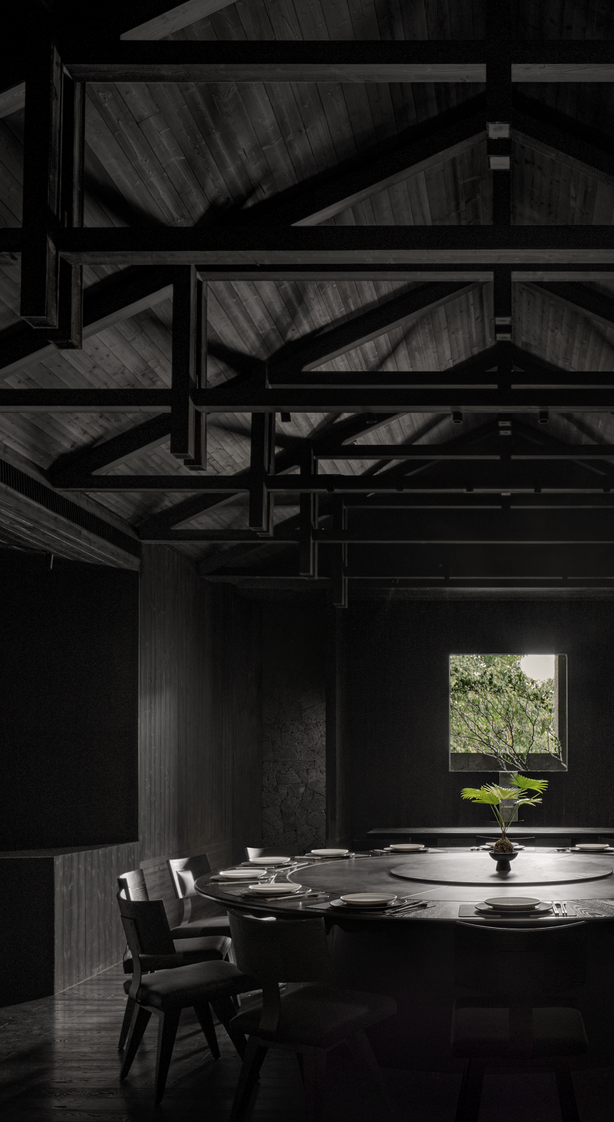 田间之上中国湘菜馆丨中国广州丨黑白木设计-93