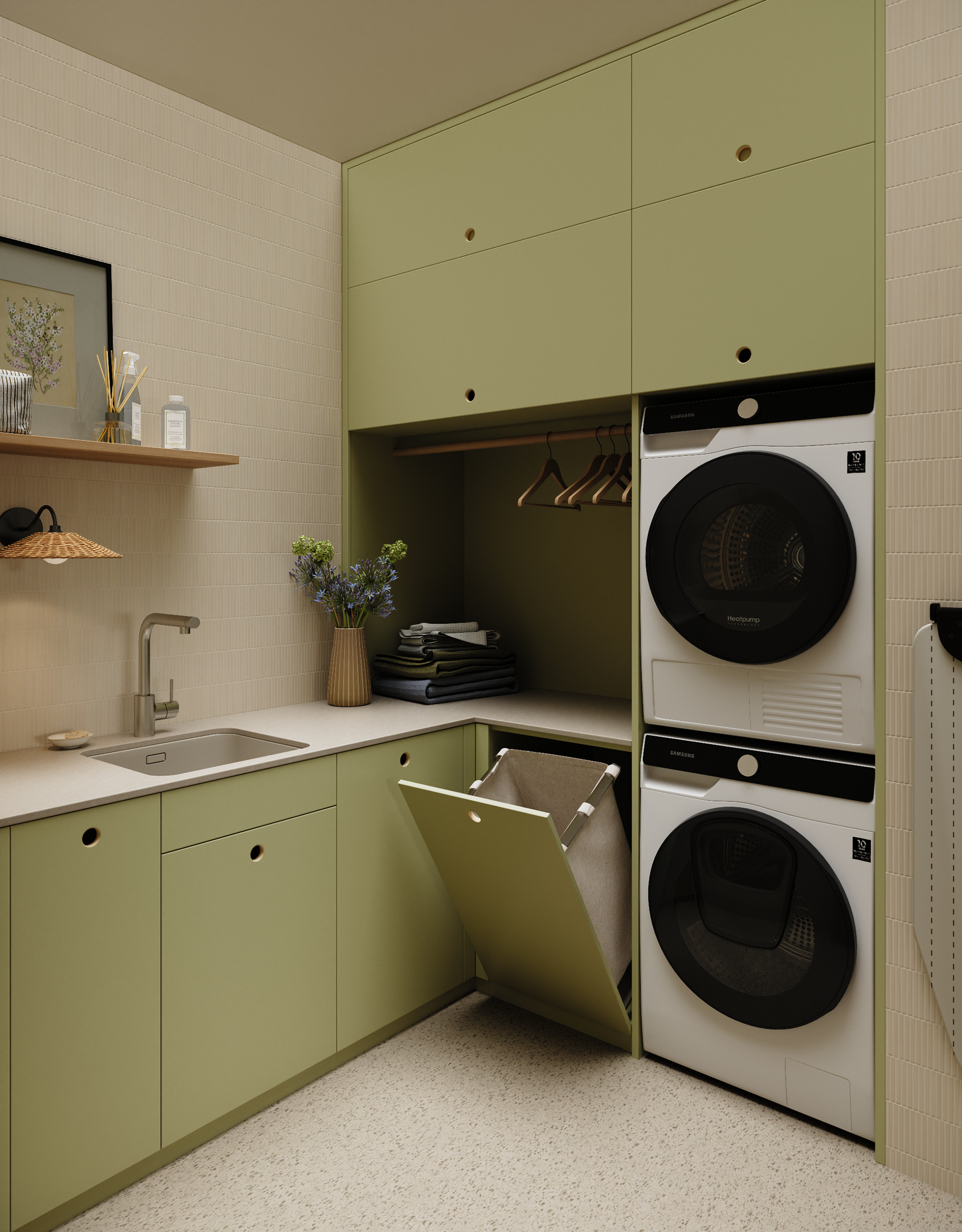 Warm Minimalist House Interior Visualization-17