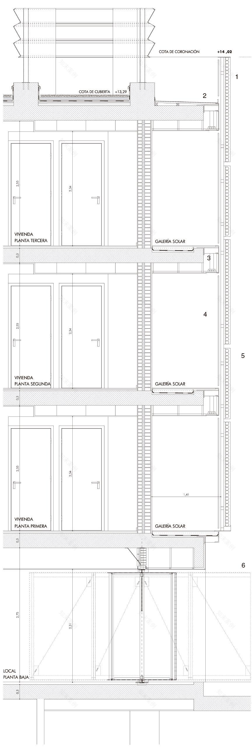 Madrid 双塔公寓 | 融入公园的城市建筑-25