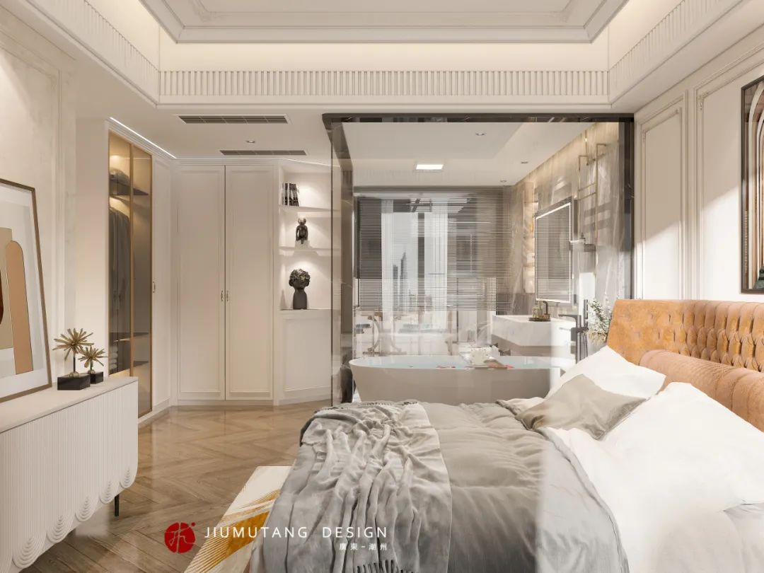 宏天广场复式法式轻奢设计丨中国潮州丨潮州市九木堂装饰设计有限公司-25
