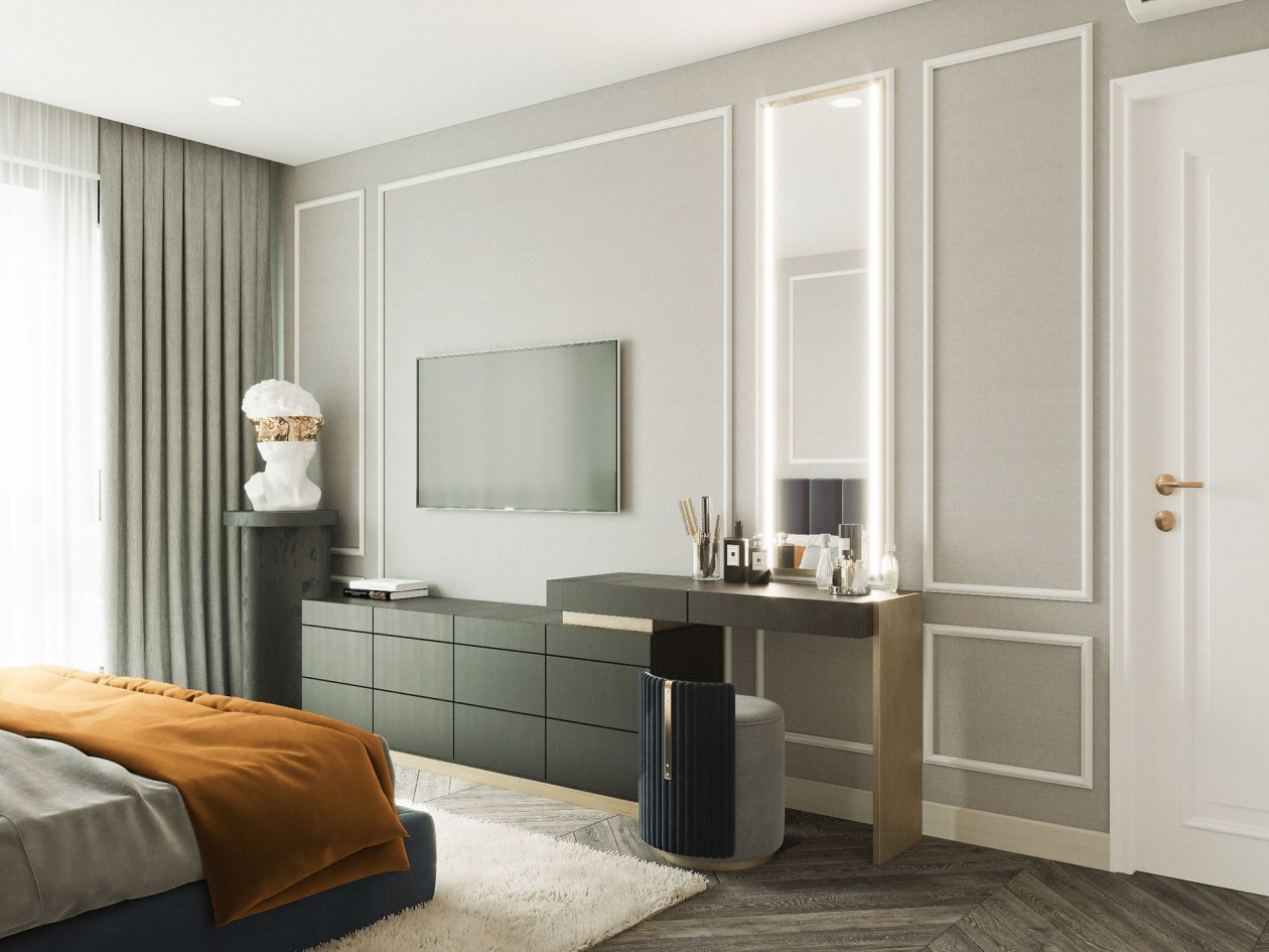 蓝色+白色 构造凉爽舒适的住宅空间-11