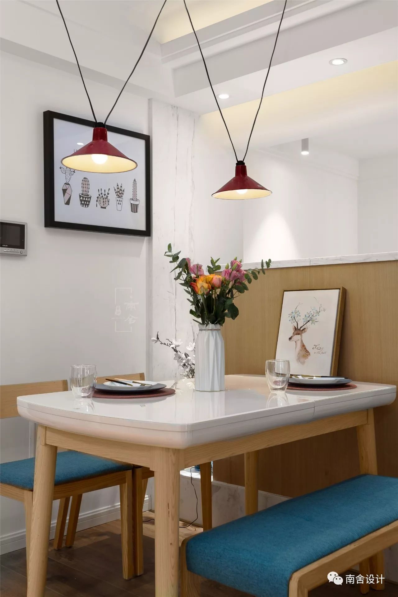 南舍空间设计新作《三原色》——旭日上城二期北欧风实景-23