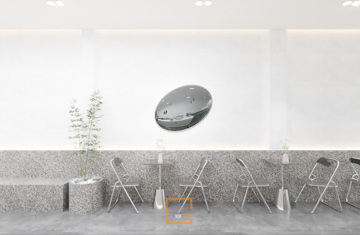 Dự án quán cafe phong cách minimalism Rosier-19