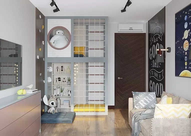 ≡ ➤ Дизайн детской комнаты с учебной и спортивно-игровой зоной ⋆ Фабрика мебели «Mamka™» ᐈ Эксперт детского пространства-1