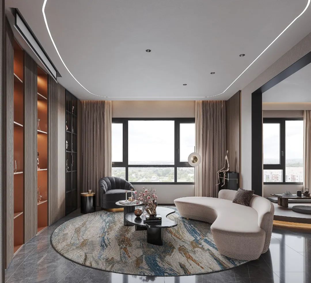 轻奢素雅三居丨陈春江-17