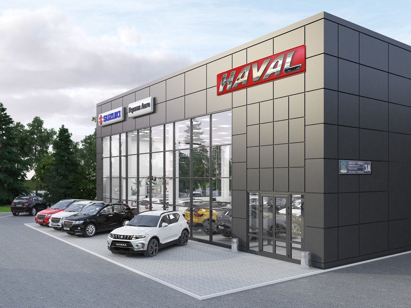 Визуализация автосалона-7