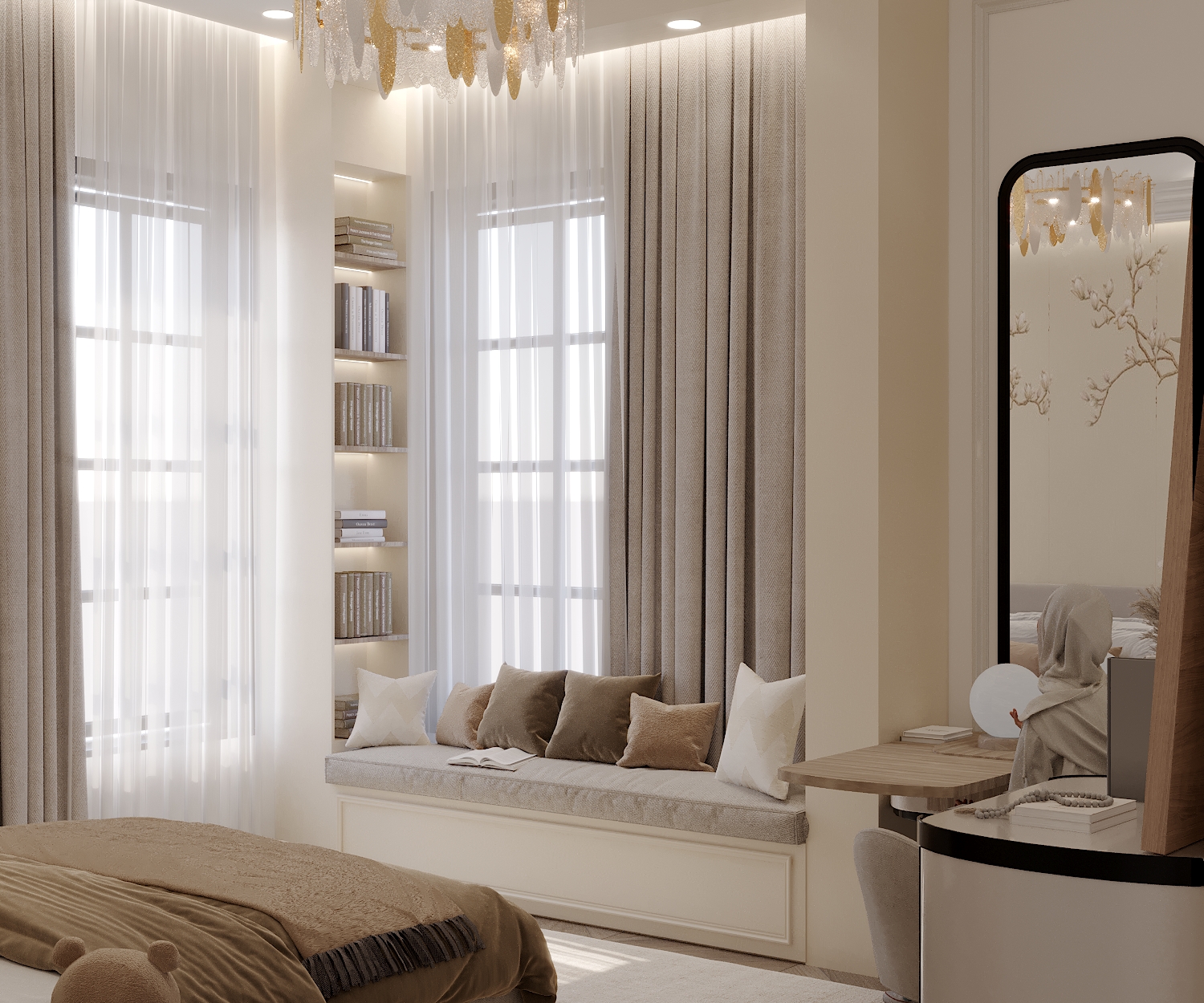 女孩卧室新古典室内设计-2