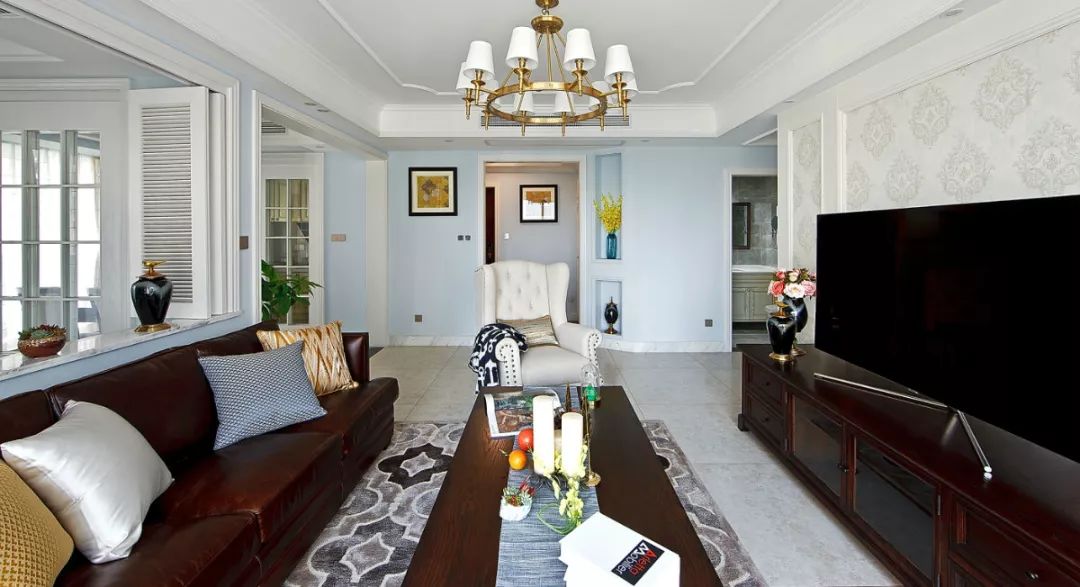 咸阳 105㎡现代美式,蓝白优雅调,活力情趣风!-12