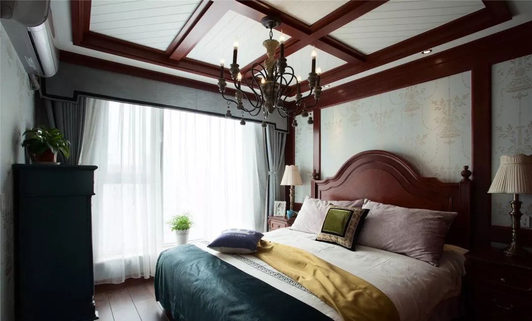 美式混搭风家居设计 | 公共区域棕色调，书房中式风-16