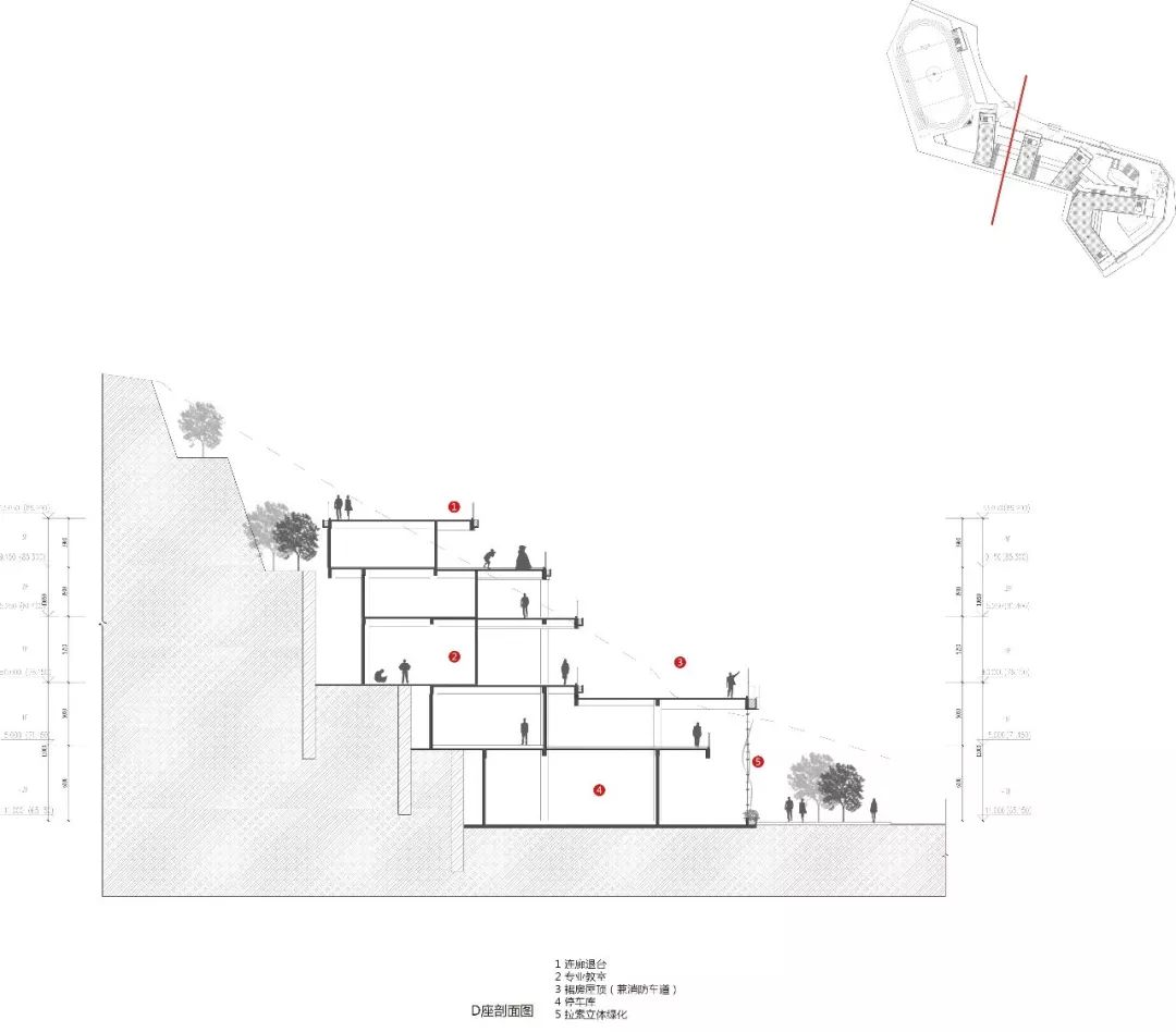 深圳福龙学校 | 绿色云端，伴山叠院-41