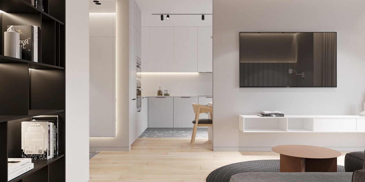 65平 简约白色系空间设计！-1