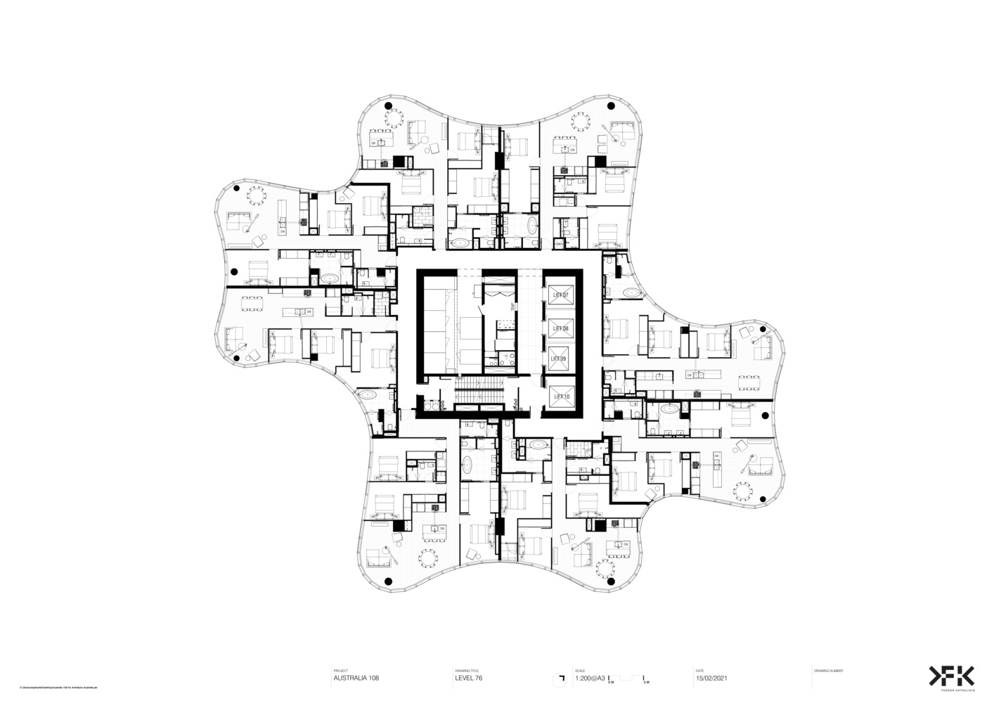 澳大利亚 108 号摩天大楼丨澳大利亚墨尔本丨Fender Katsalidis Architects-32