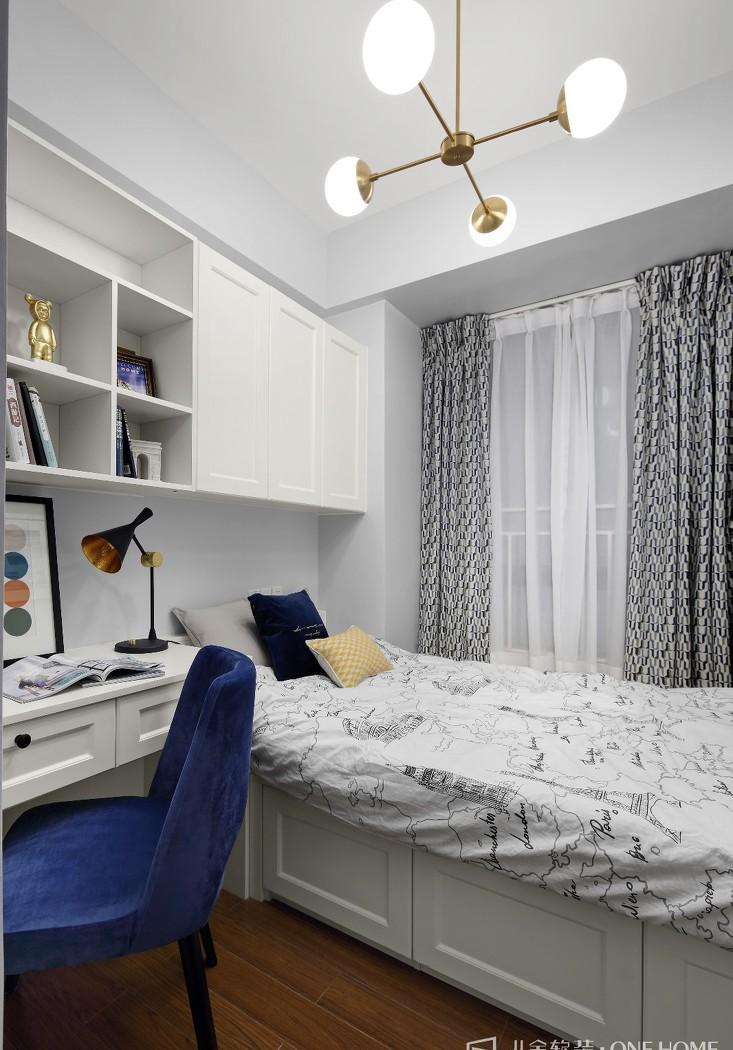 广州凤凰城 106m²美式三居室软装翻新，艺术感与温馨并存-18