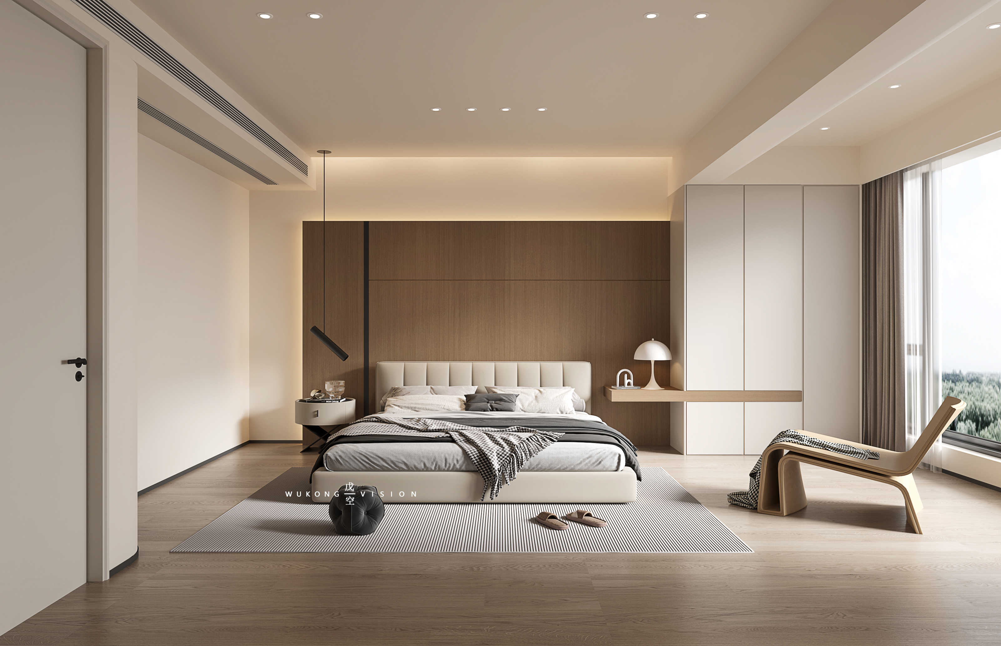 戊空效果图表现一现代极简奶油风格-12