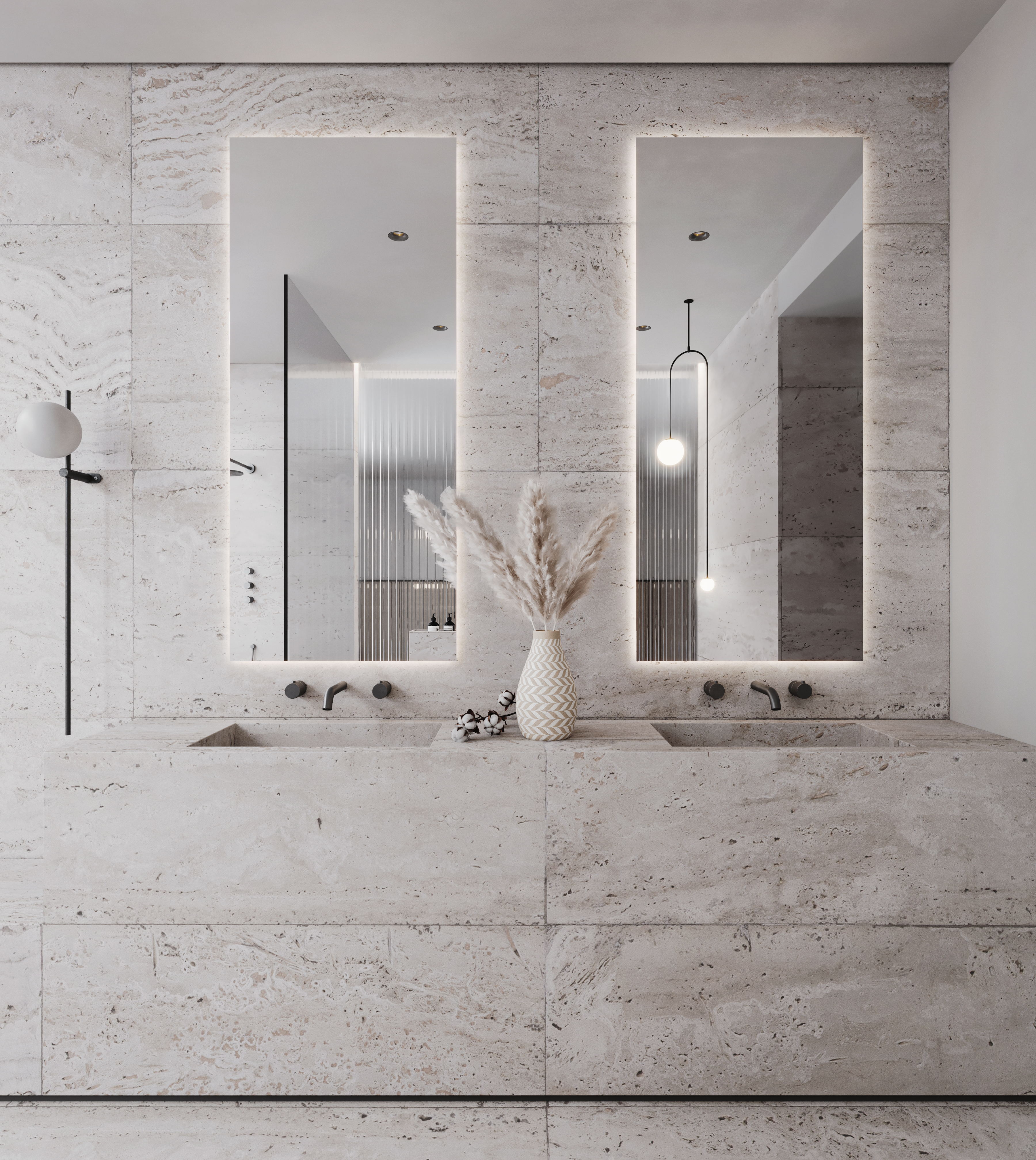 私人住宅浴室设计丨Arq. Oscar Pastor-4
