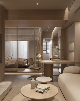 Japandi Hojicha Residence | 3D Visualization