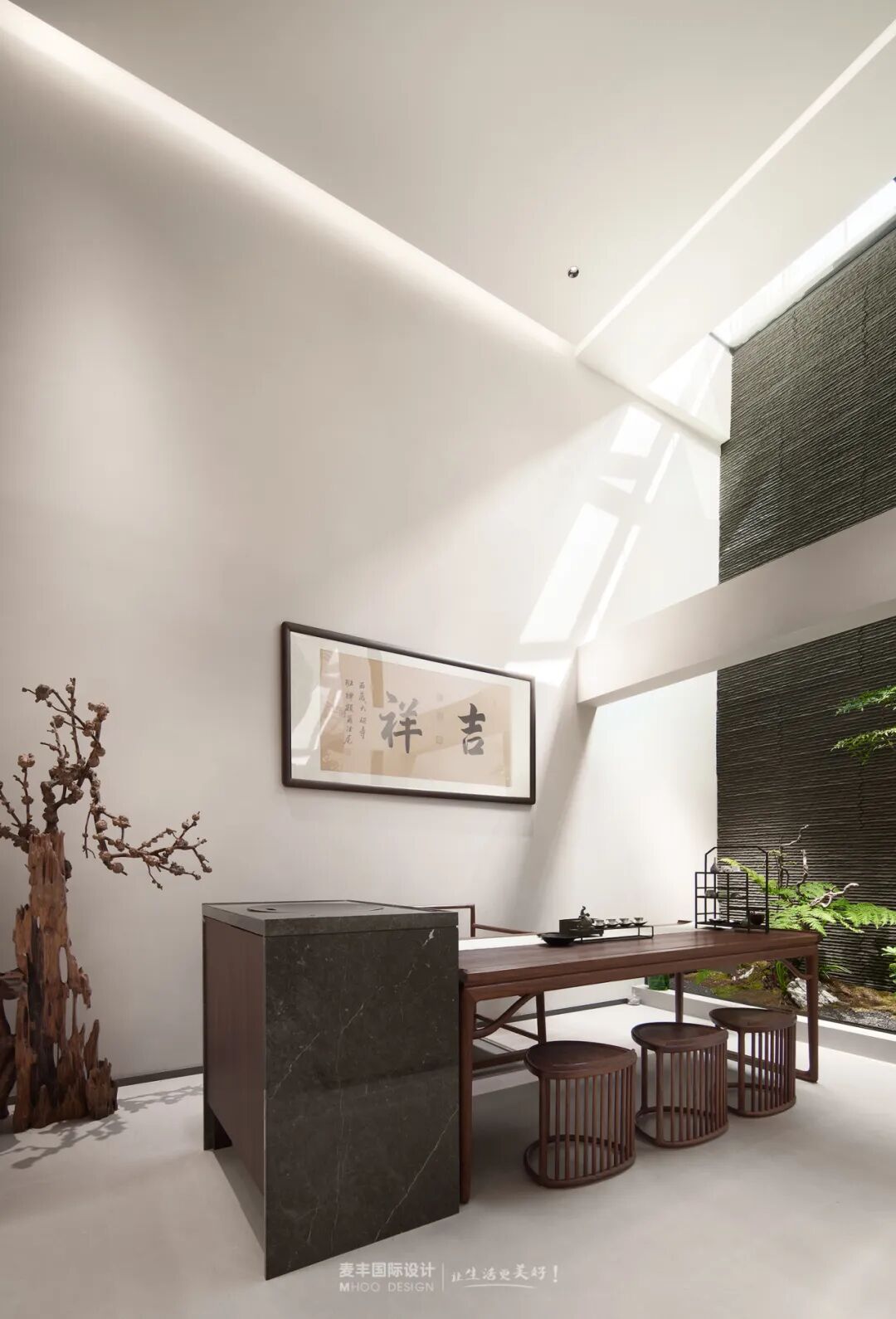 MHOO|珊瑚世纪300m²现代禅意：光影流转逸趣生-18