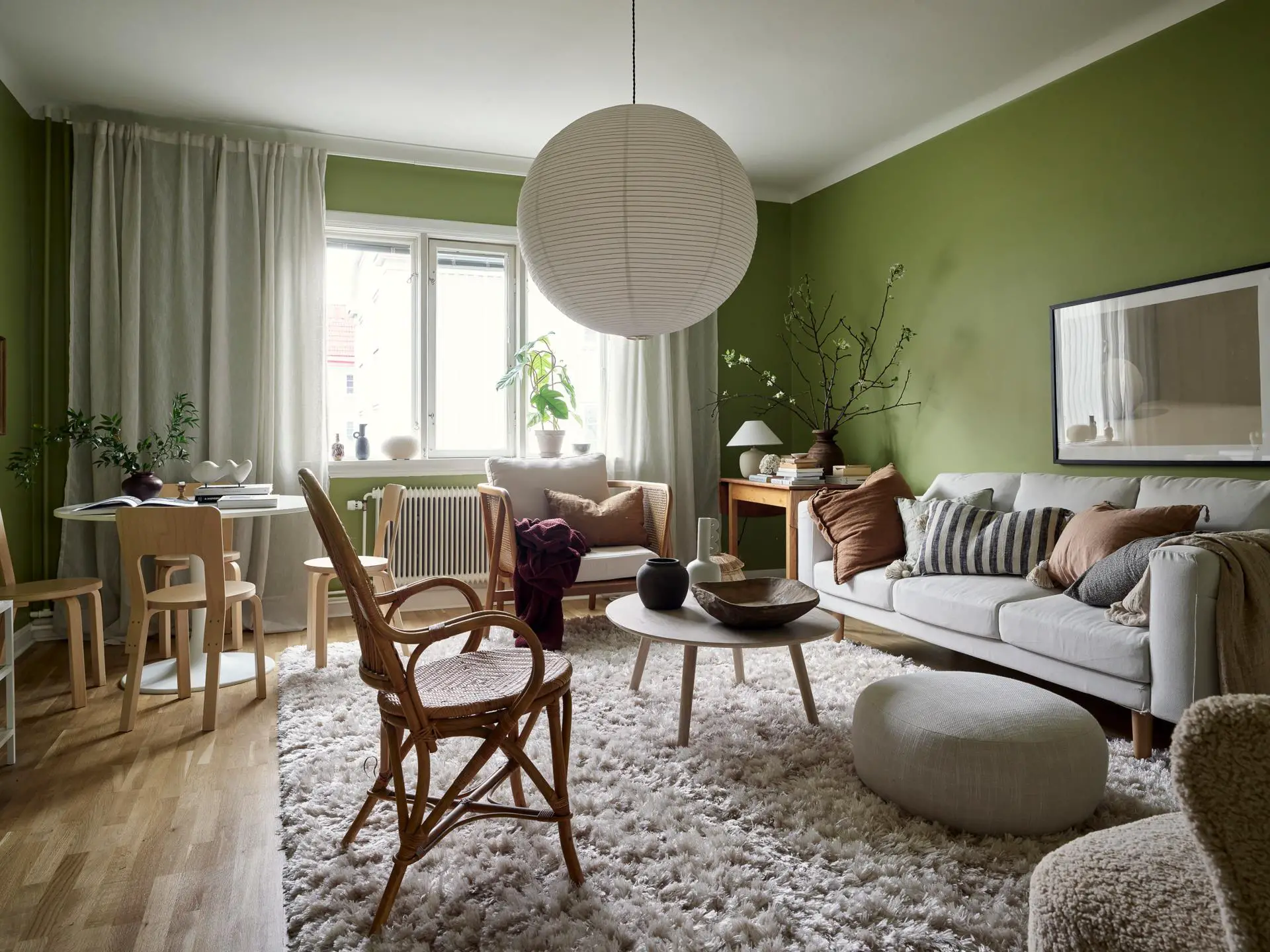 百年瑞典公寓的炫彩生活空间-1