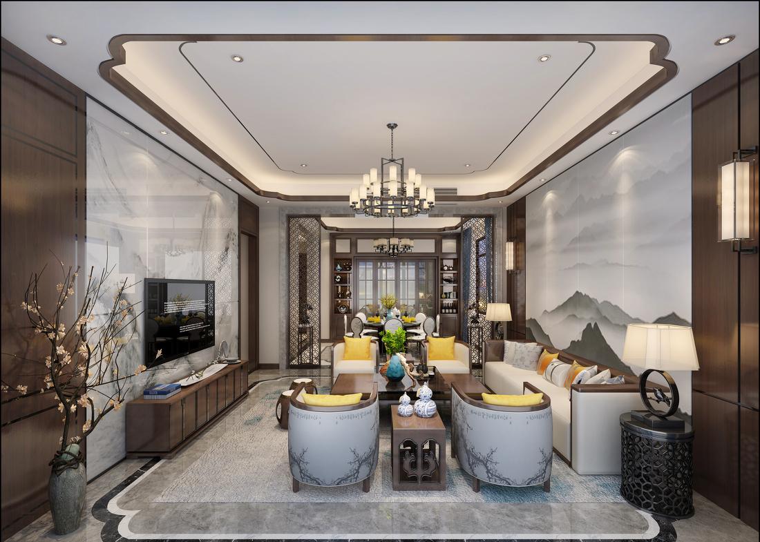 
富贵园新中式别墅设计 -6